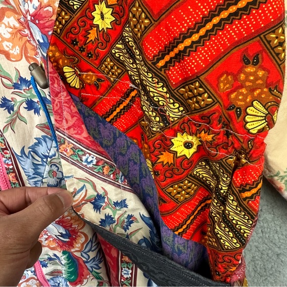 Retro Floral Handmade By Kien Ly Patchwork Jacket size XL - Picture 4 of 16